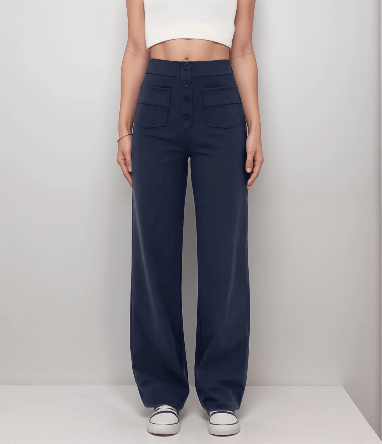 Nina | Pantalón elástico de cintura alta - vittoria stile