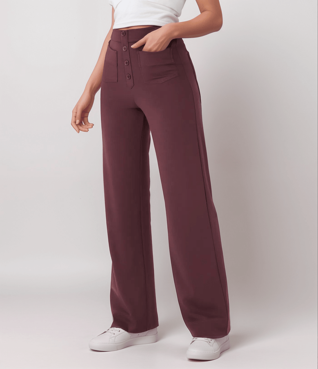 Nina | Pantalón elástico de cintura alta - vittoria stile