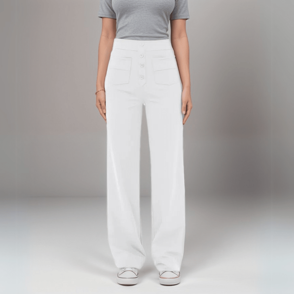 Nina | Pantalón elástico de cintura alta - vittoria stile