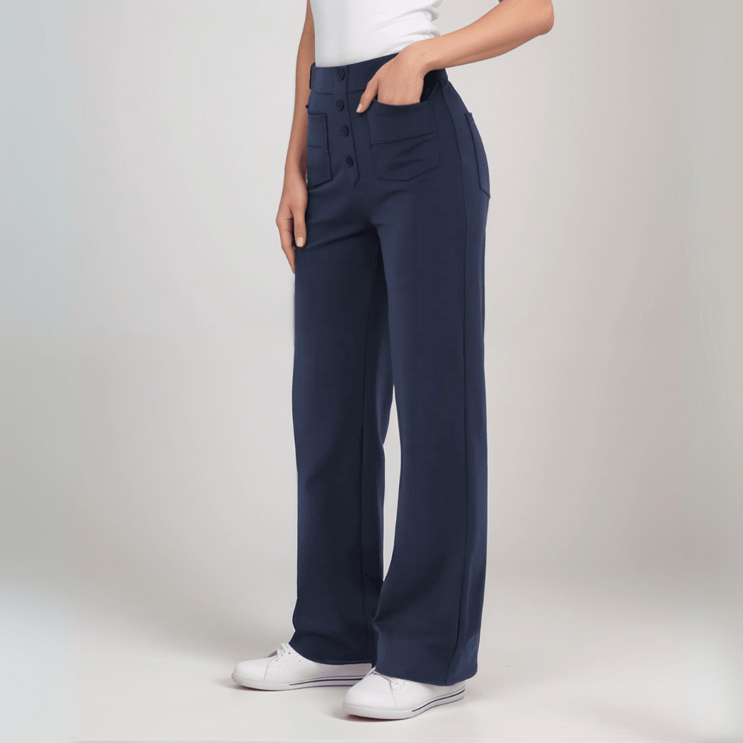 Nina | Pantalón elástico de cintura alta - vittoria stile