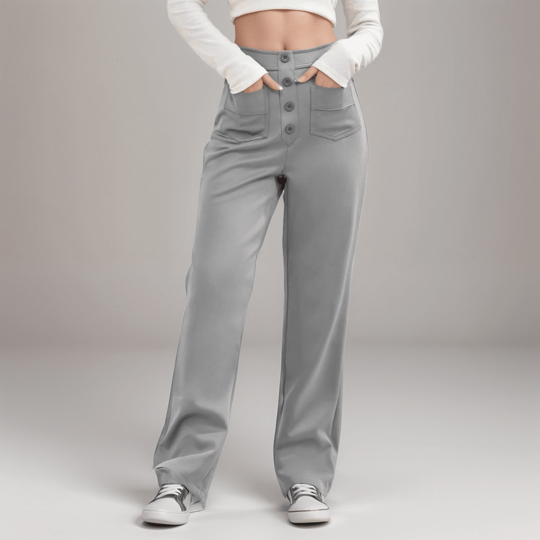 Nina | Pantalón elástico de cintura alta - vittoria stile