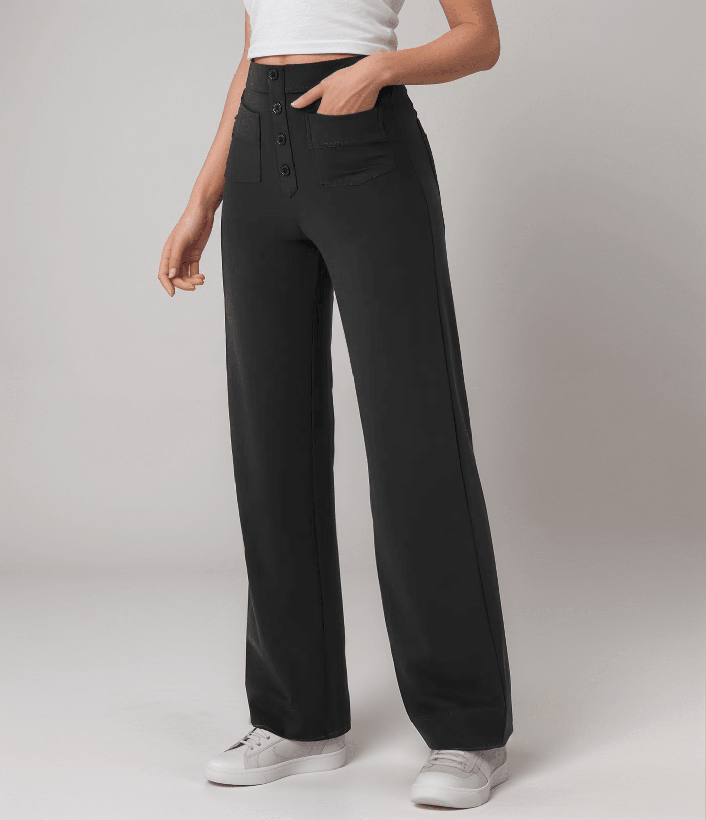 Nina | Pantalón elástico de cintura alta - vittoria stile