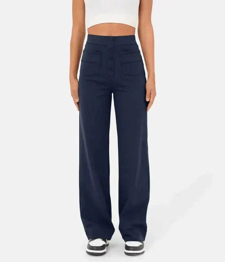 Nina | Pantalón elástico de cintura alta - vittoria stile