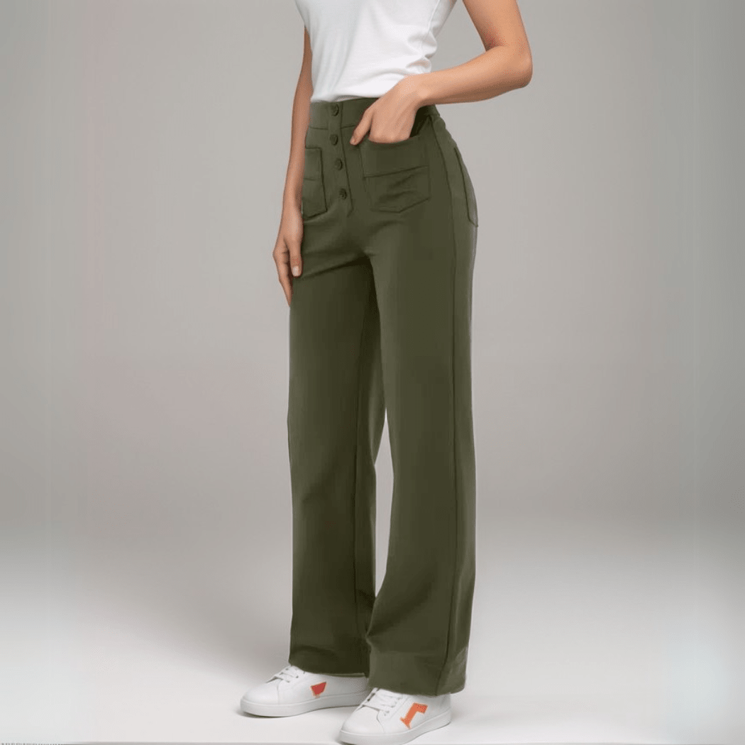 Nina | Pantalón elástico de cintura alta - vittoria stile