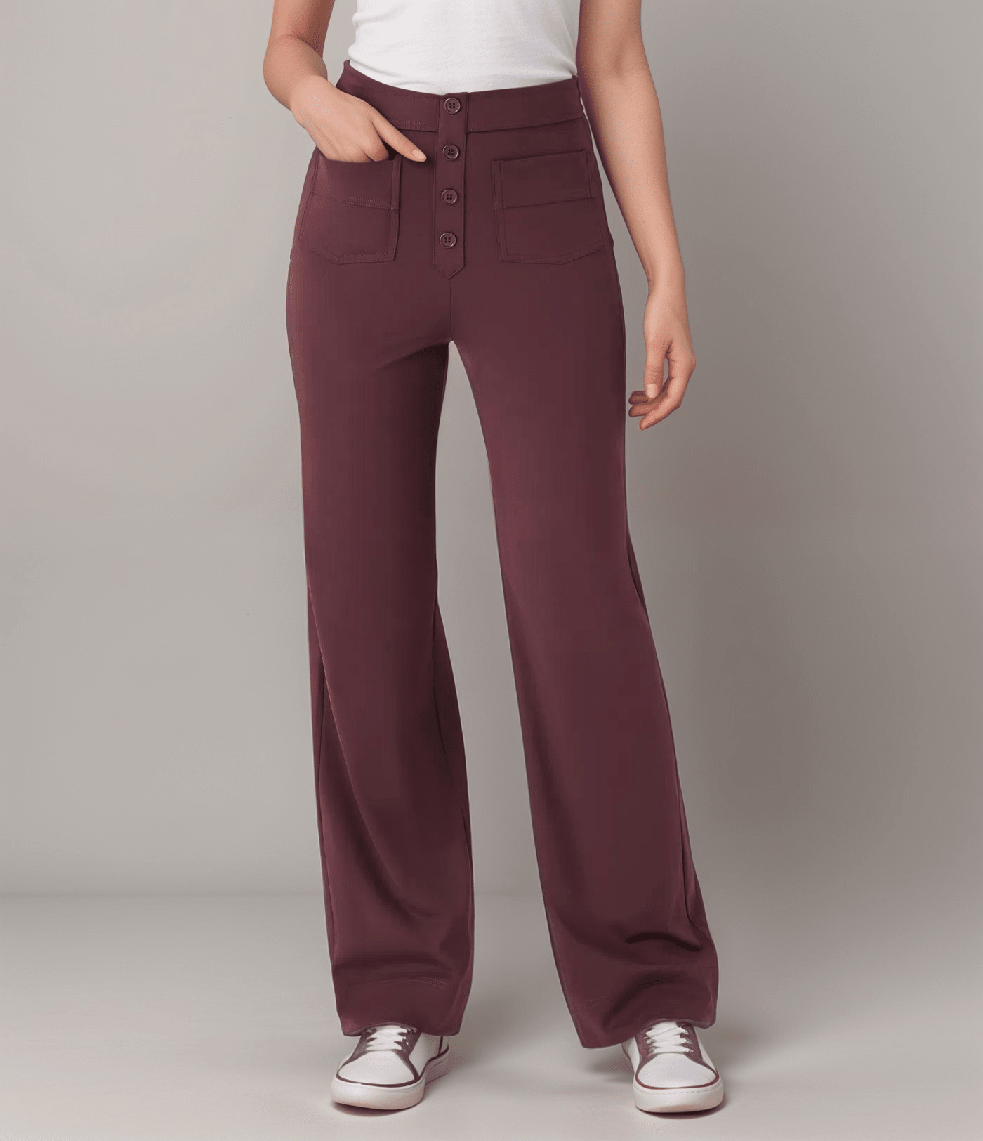 Nina | Pantalón elástico de cintura alta - vittoria stile