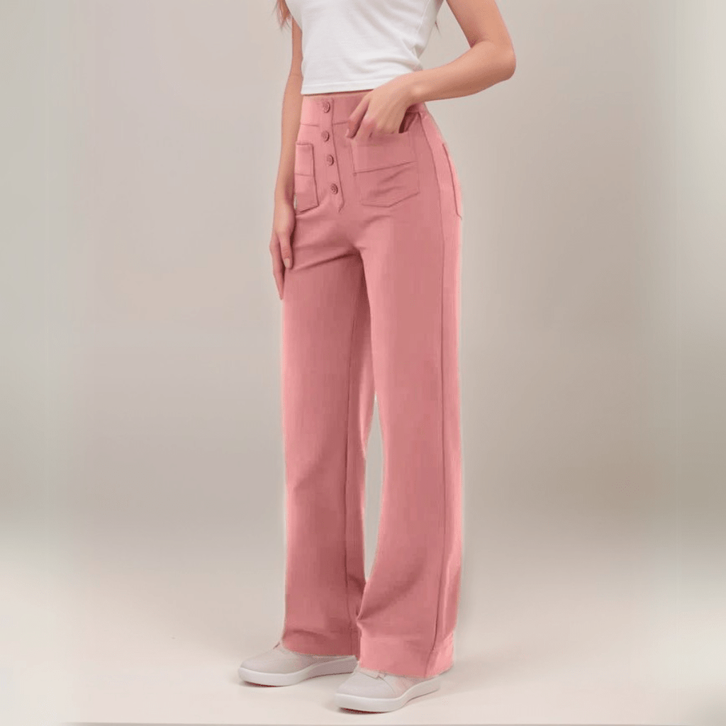 Nina | Pantalón elástico de cintura alta - vittoria stile