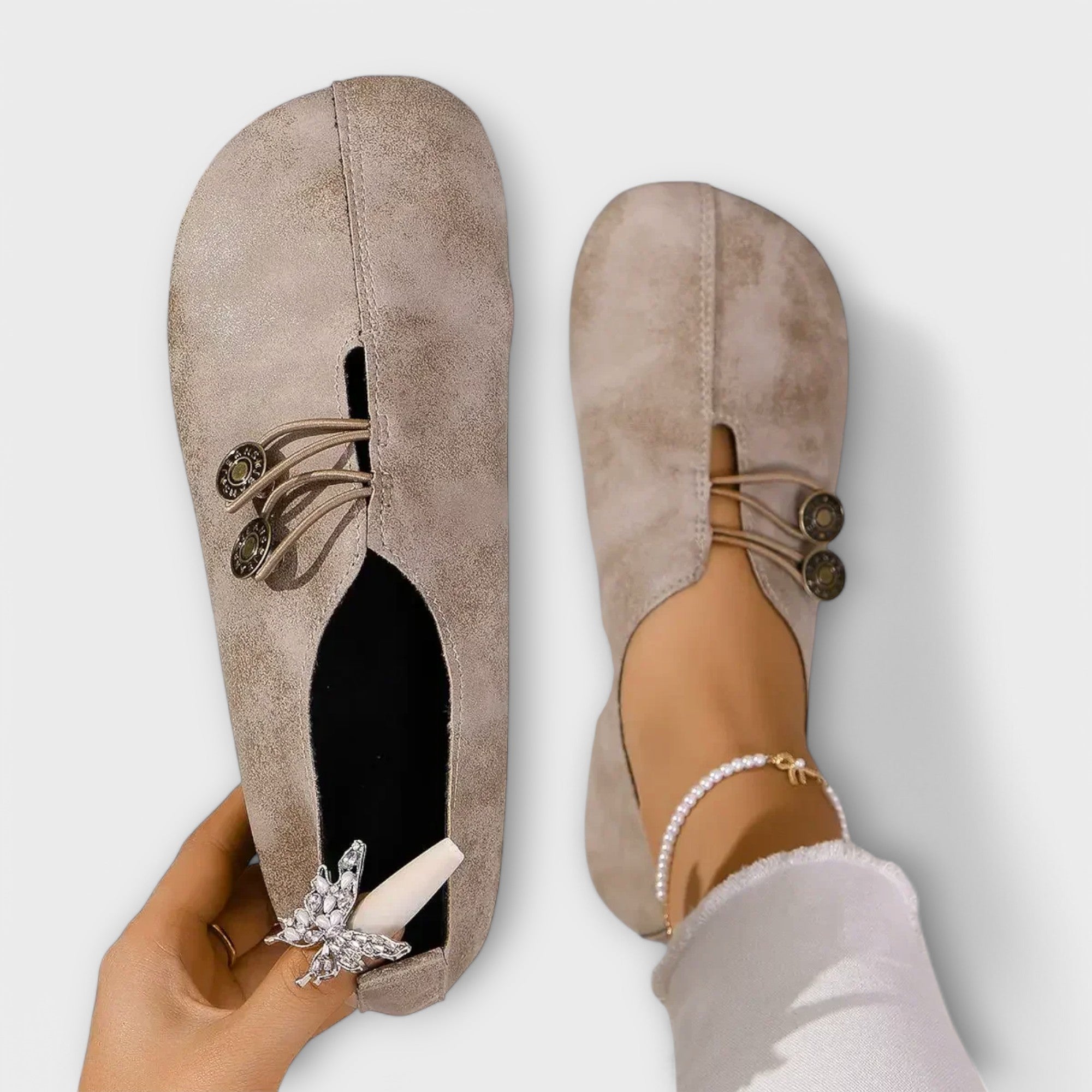 Noira - Mocasín de ante - vittoria stile