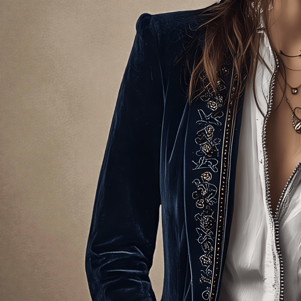 Nuria™ | Elegante Chaqueta de Terciopelo - vittoria stile