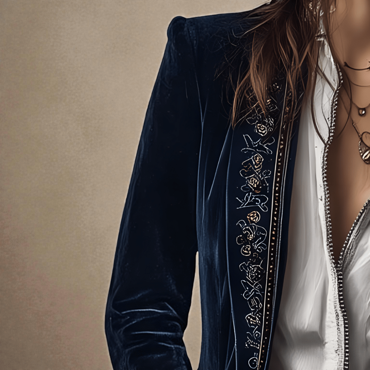Nuria™ | Elegante Chaqueta de Terciopelo - vittoria stile