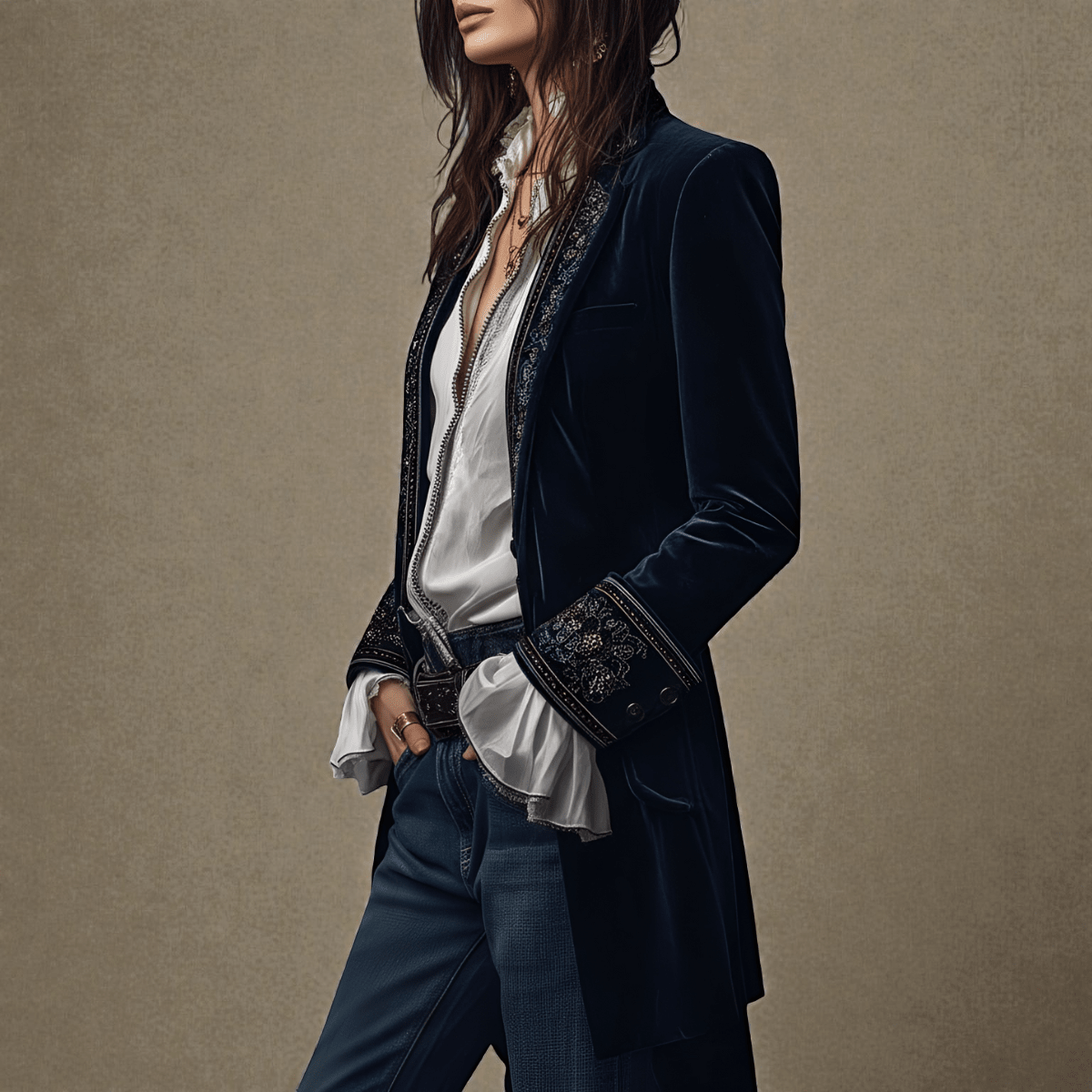Nuria™ | Elegante Chaqueta de Terciopelo - vittoria stile