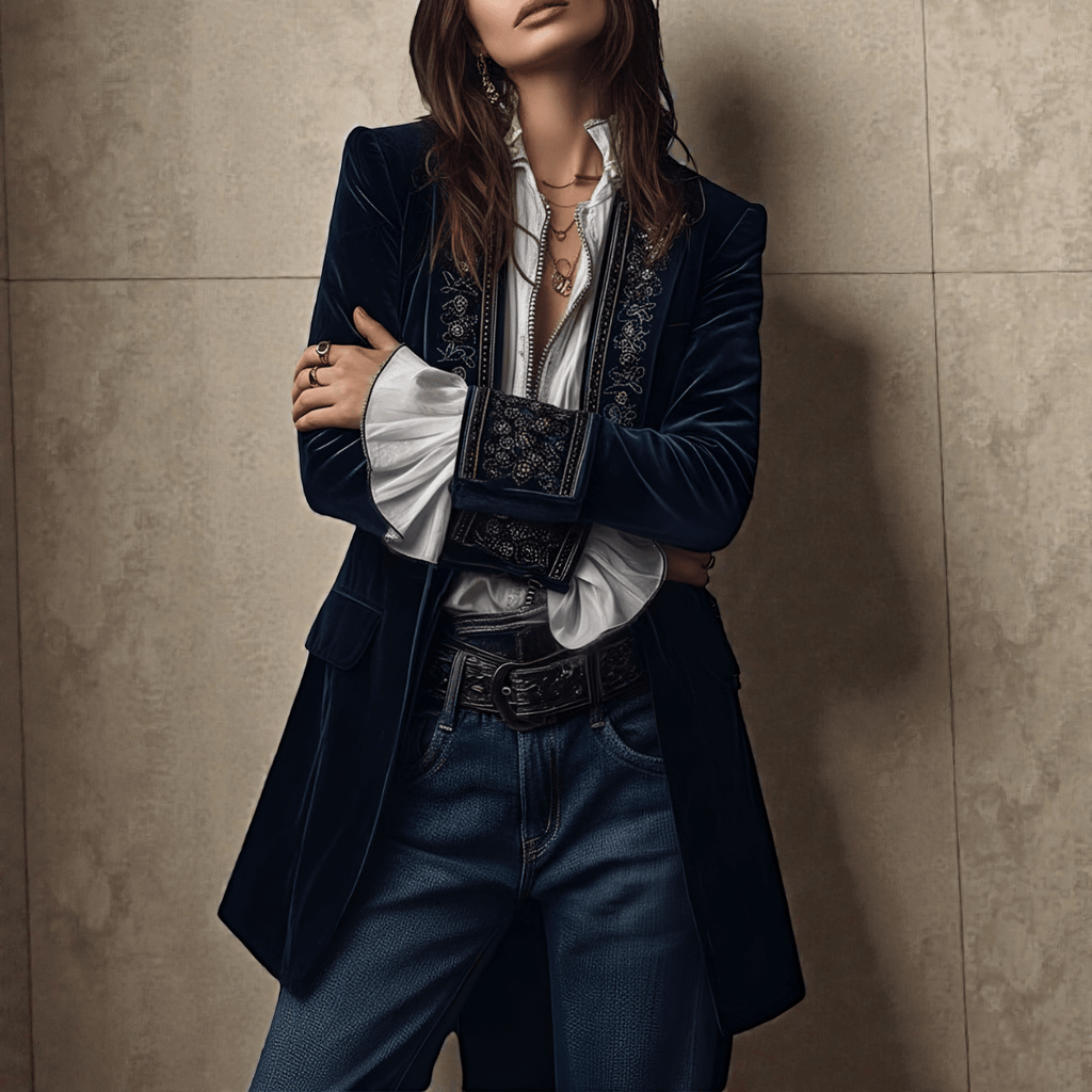 Nuria™ | Elegante Chaqueta de Terciopelo - vittoria stile
