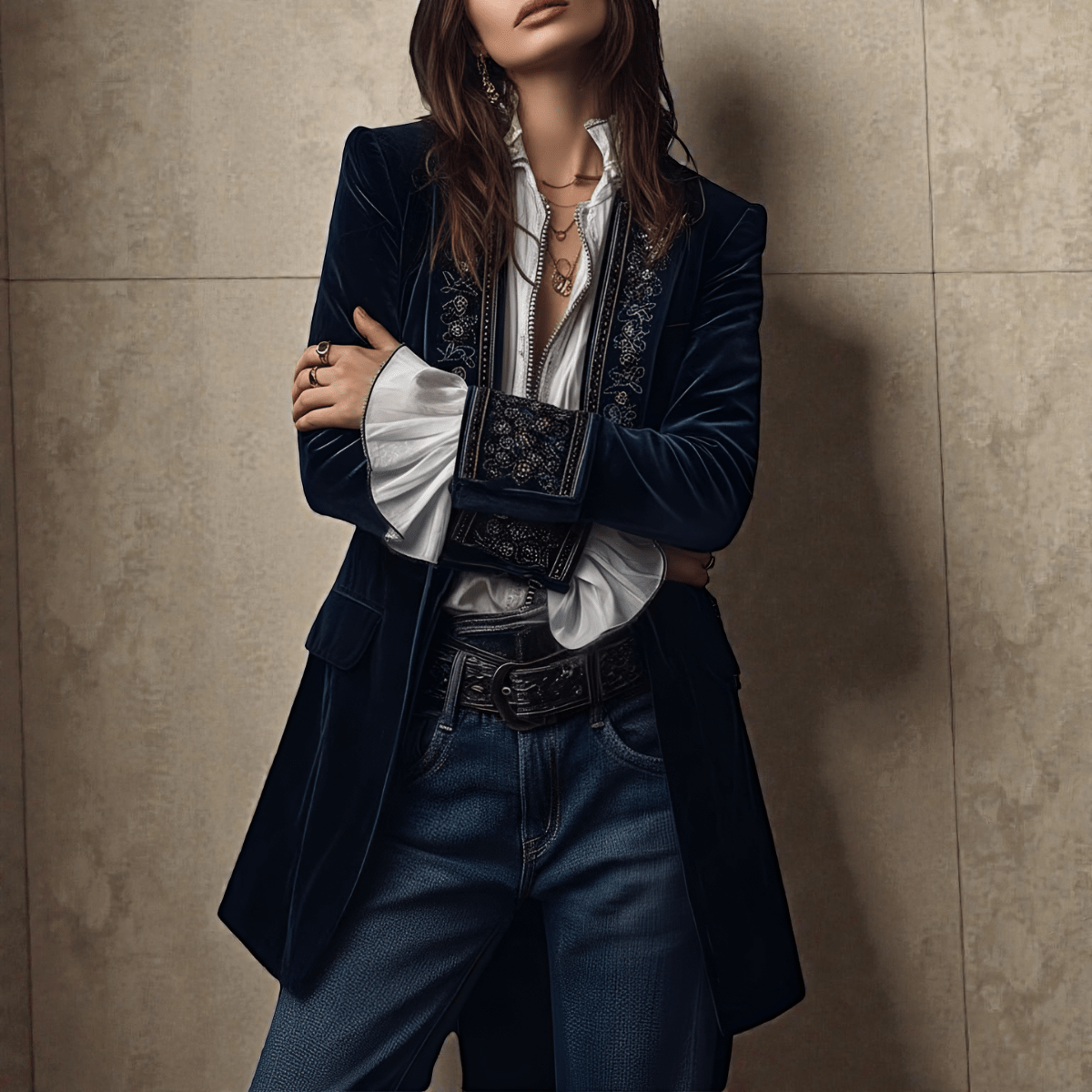Nuria™ | Elegante Chaqueta de Terciopelo - vittoria stile