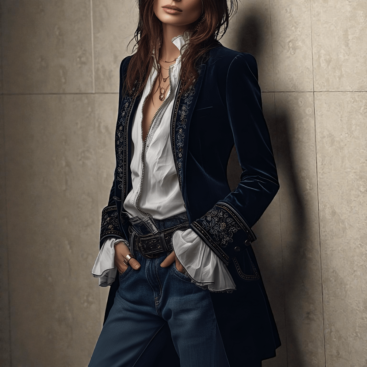 Nuria™ | Elegante Chaqueta de Terciopelo - vittoria stile