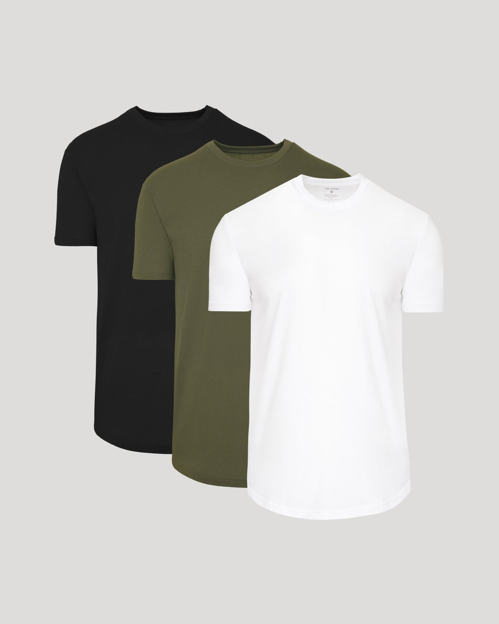 Pack de 3 camisetas de cuello redondo con dobladillo curvado, clásico - vittoria stile
