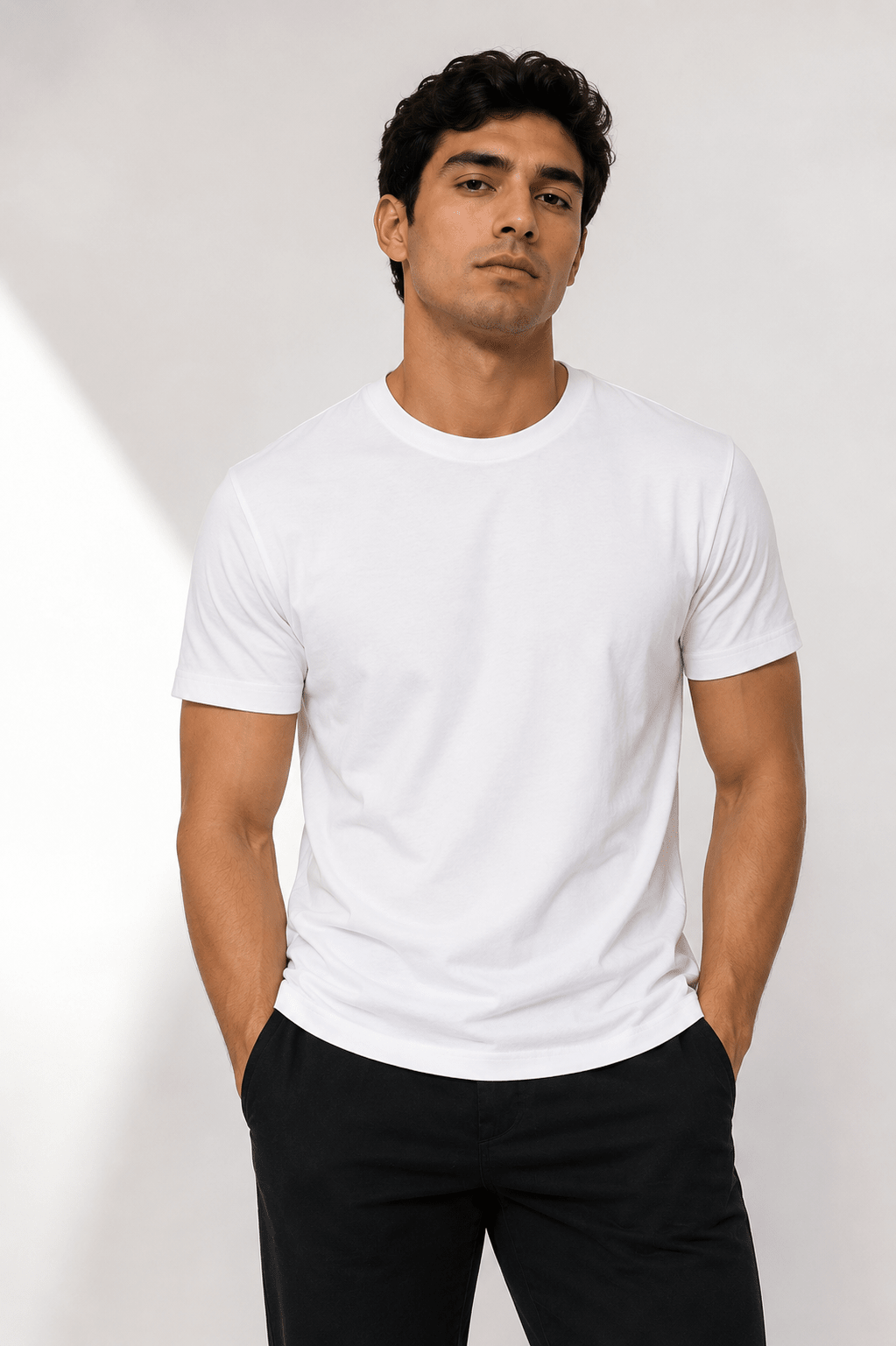 Pack de 3 camisetas de cuello redondo con dobladillo curvado, clásico - vittoria stile