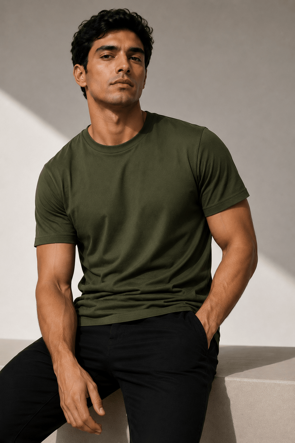 Pack de 3 camisetas de cuello redondo con dobladillo curvado, clásico - vittoria stile