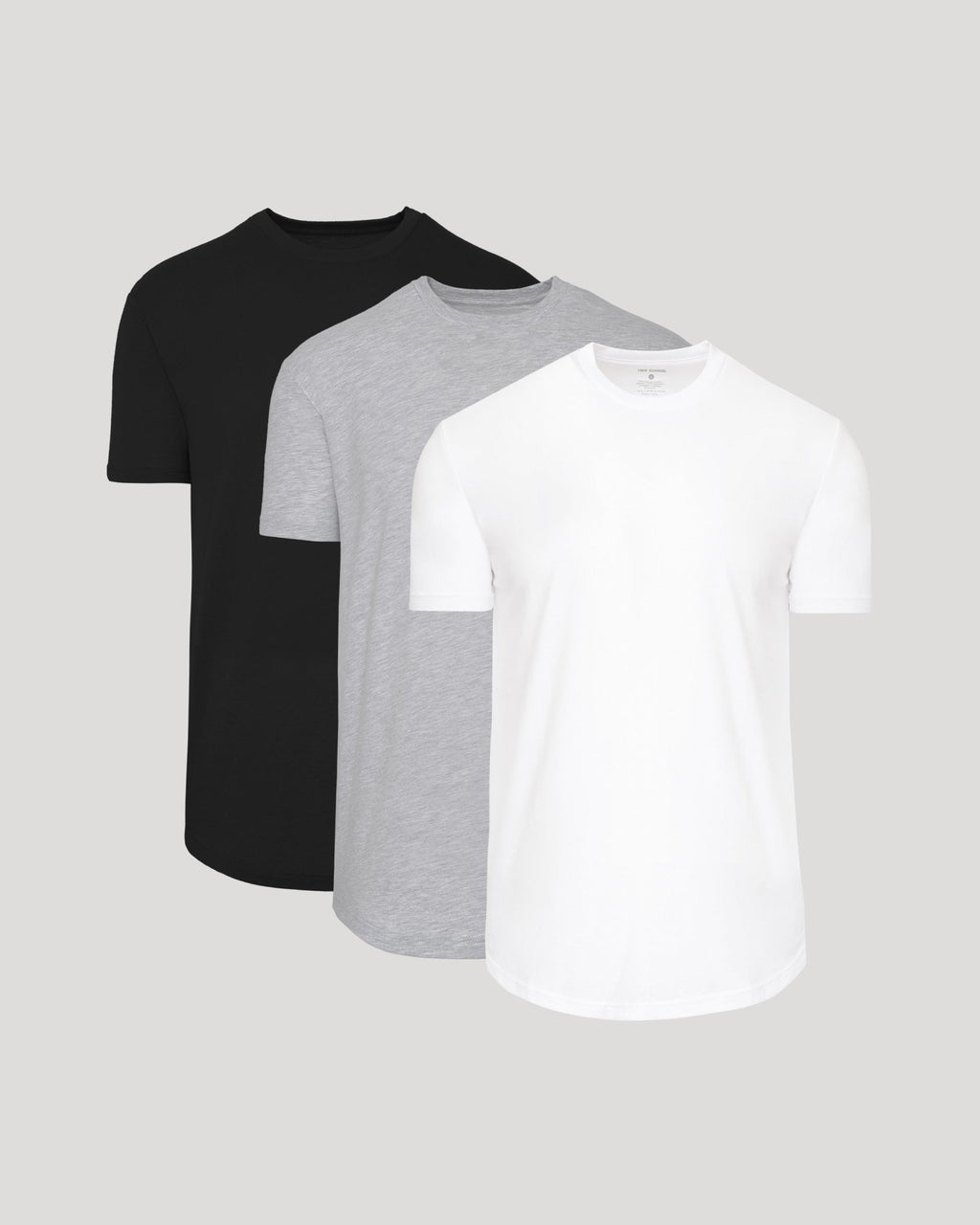 Pack de 3 camisetas de cuello redondo con dobladillo curvo clásico - vittoria stile