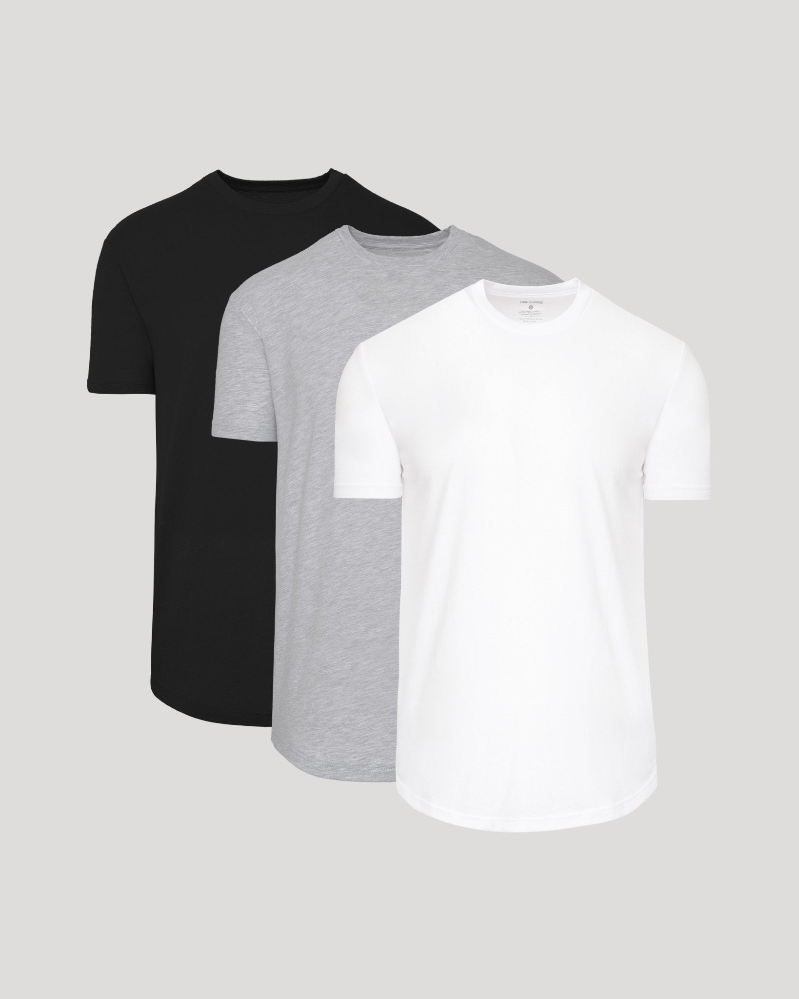 Pack de 3 camisetas de cuello redondo con dobladillo curvo clásico - vittoria stile