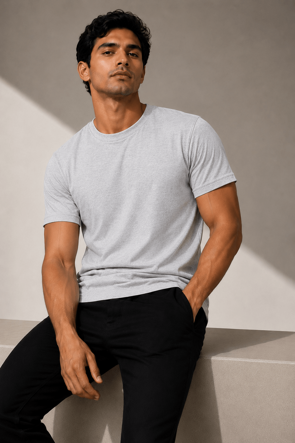 Pack de 6 camisetas clásicas de cuello redondo con dobladillo curvo - vittoria stile