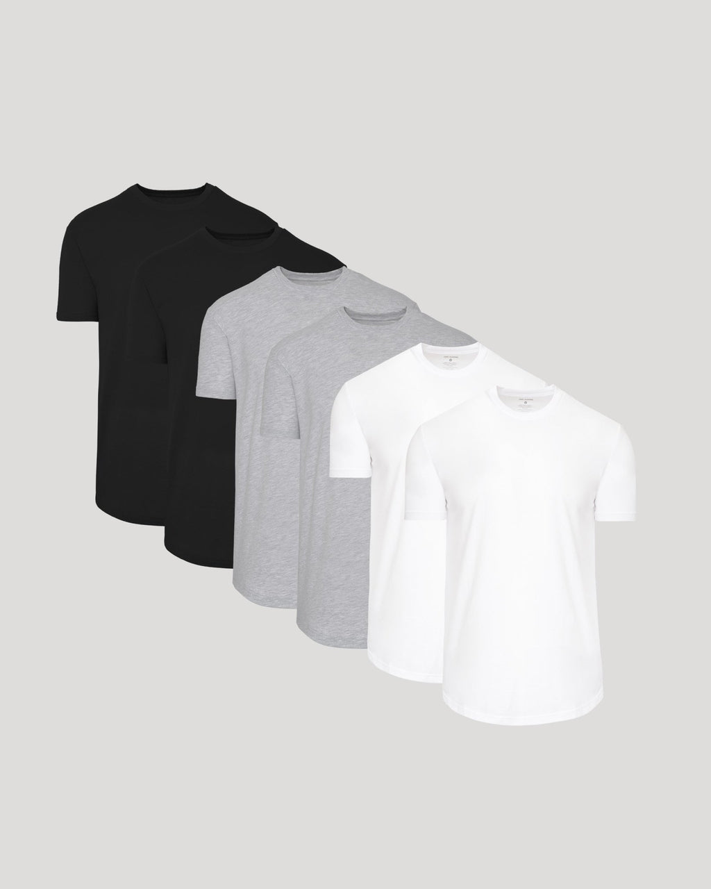 Pack de 6 camisetas clásicas de cuello redondo con dobladillo curvo - vittoria stile