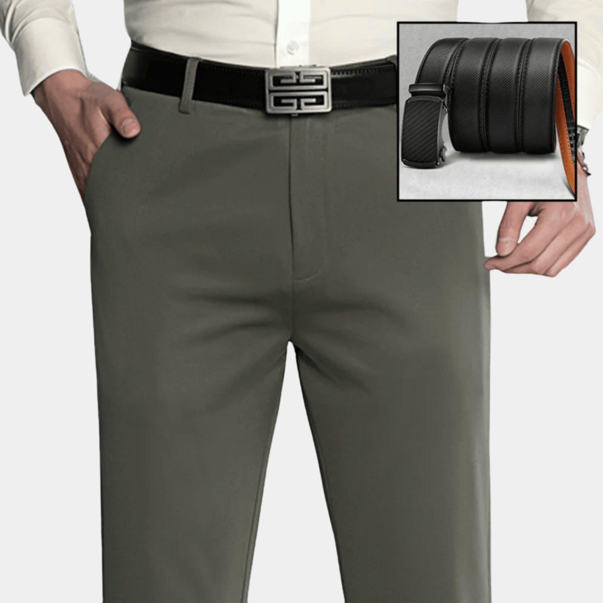 Pantalon Clasico Hombre Stretch + Cintura in Omaggio - vittoria stile