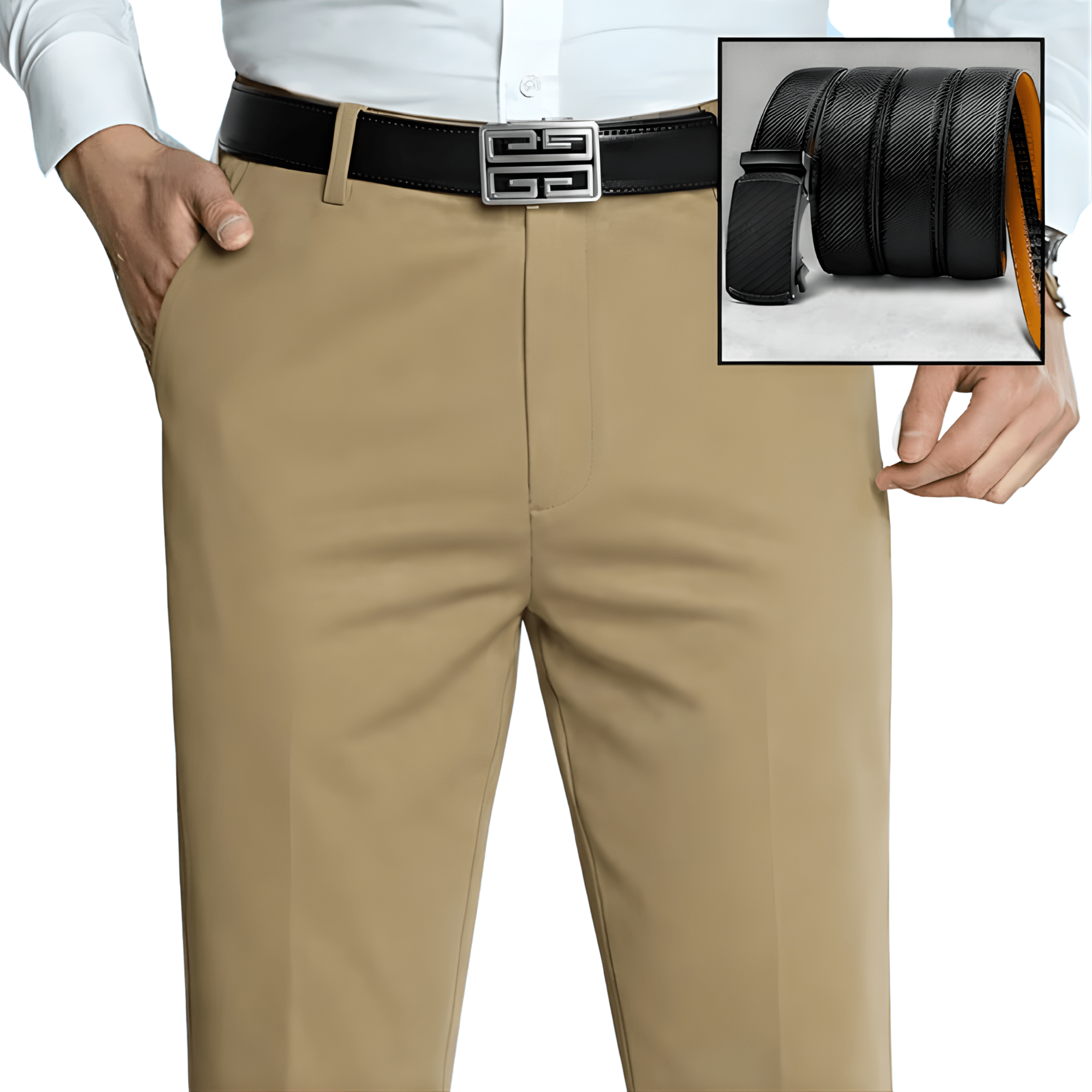 Pantalon Clasico Hombre Stretch + Cintura in Omaggio - vittoria stile