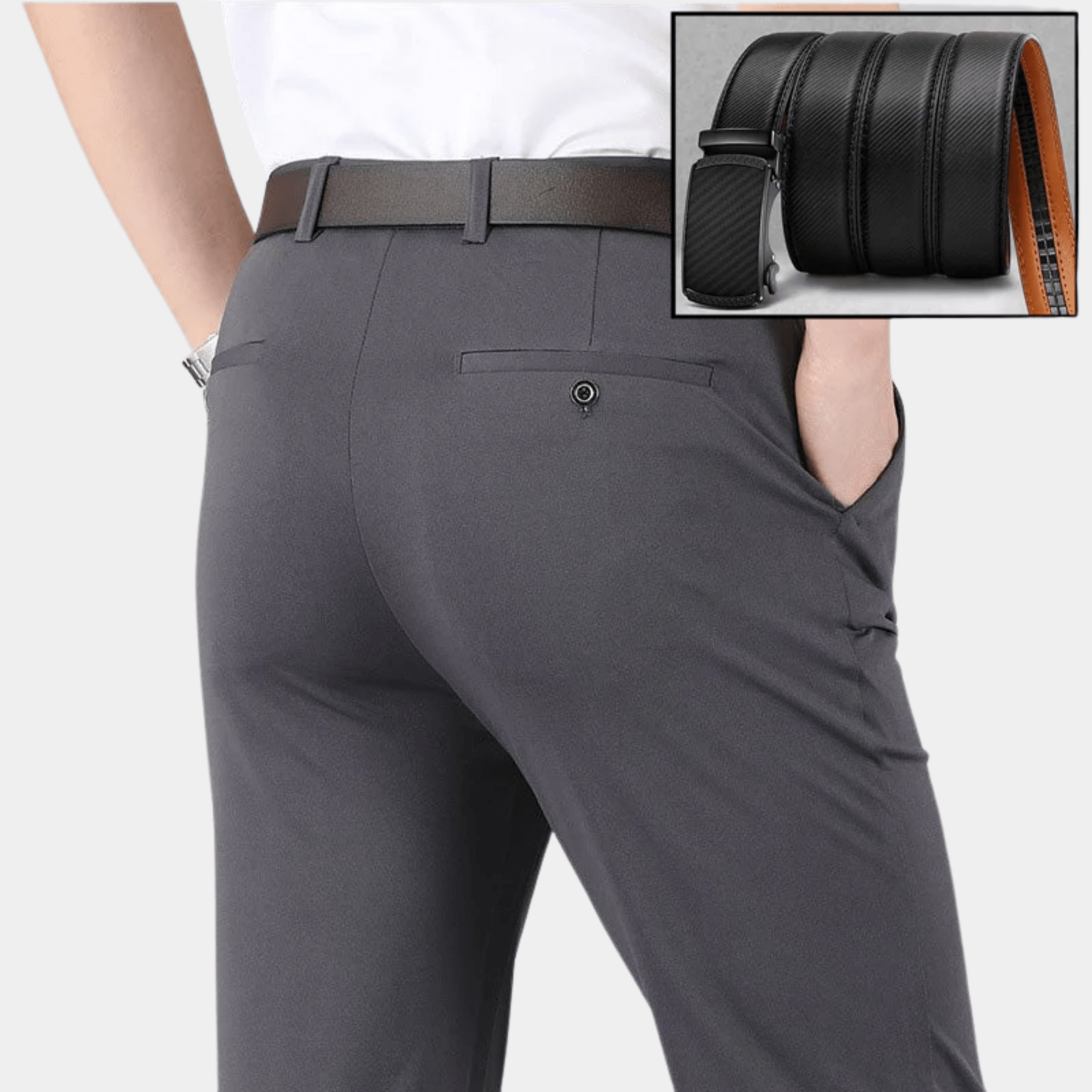 Pantalon Clasico Hombre Stretch + Cintura in Omaggio - vittoria stile