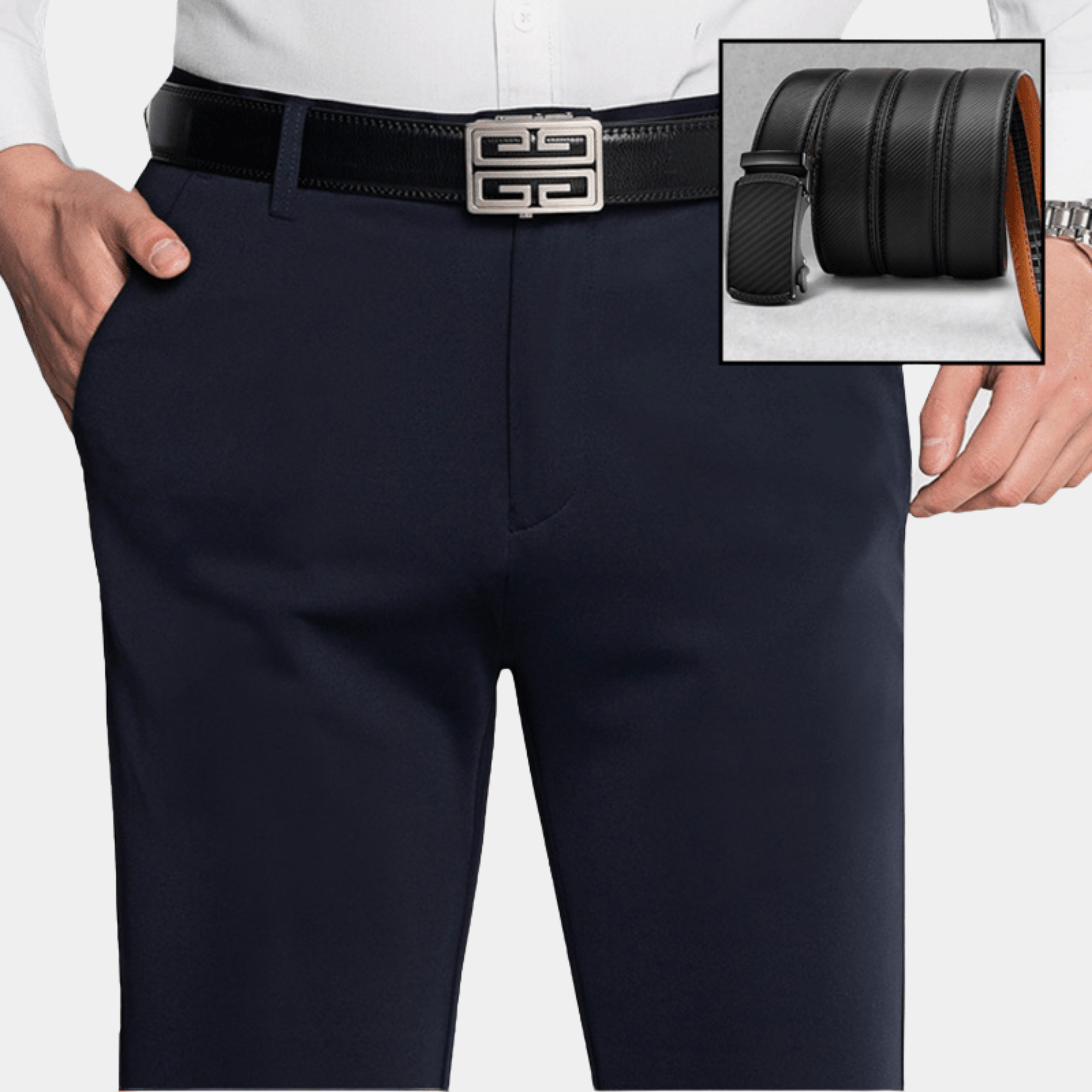 Pantalon Clasico Hombre Stretch + Cintura in Omaggio - vittoria stile