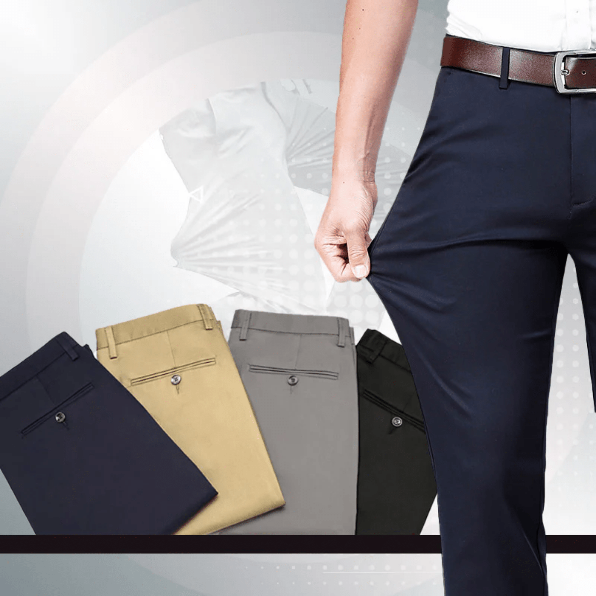 Pantalon Clasico Hombre Stretch + Cintura in Omaggio - vittoria stile
