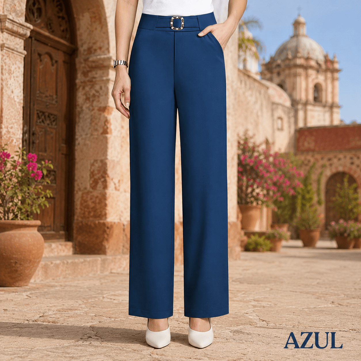 Pantalón Sora Grace™ - Talle Alto, Cintura Cómoda y Caída Elegante - vittoria stile