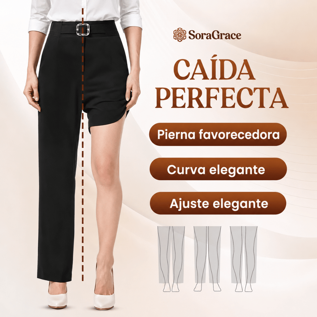 Pantalón Sora Grace™ - Talle Alto, Cintura Cómoda y Caída Elegante - vittoria stile