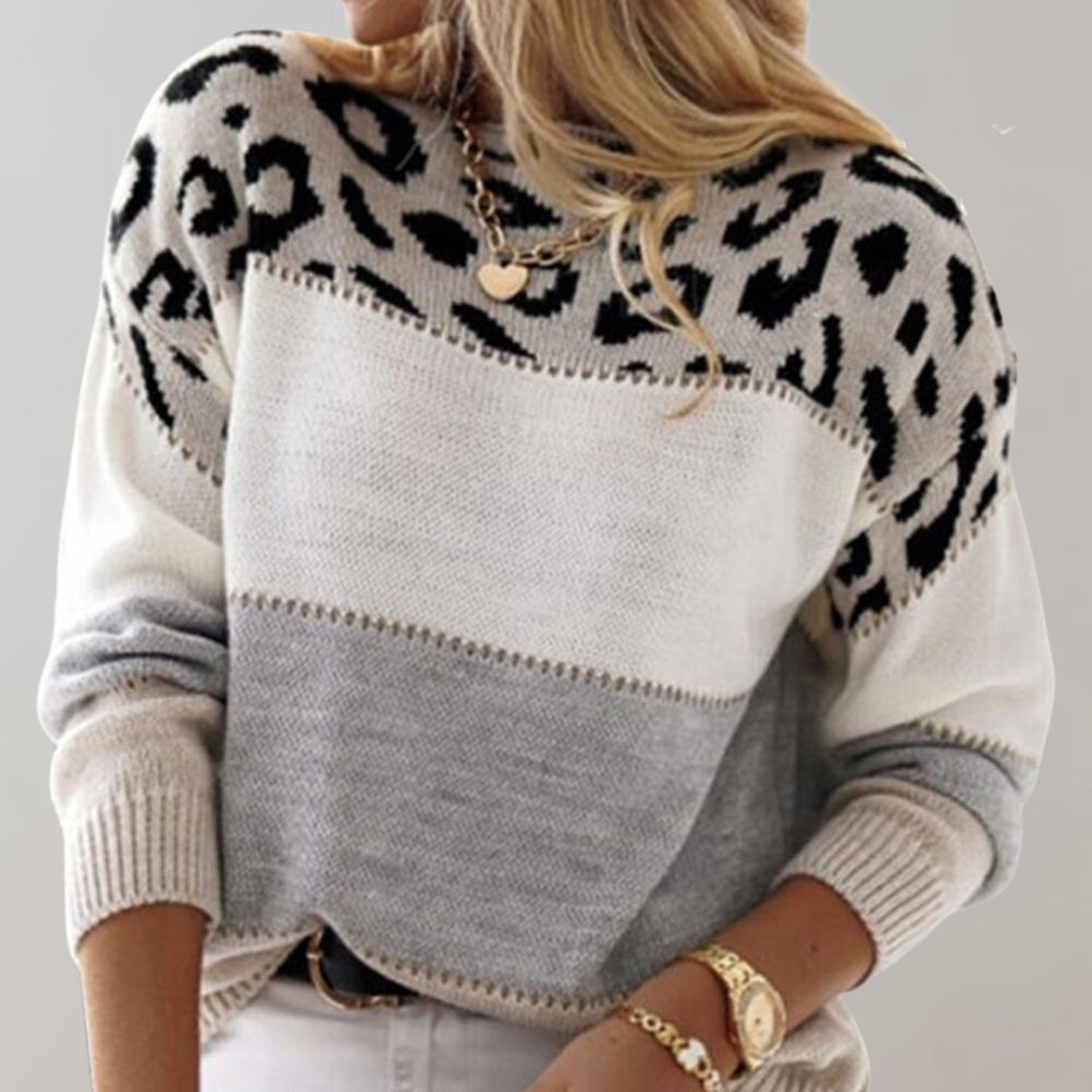 Pascaline | suéter casual con estampado de leopardo - vittoria stile