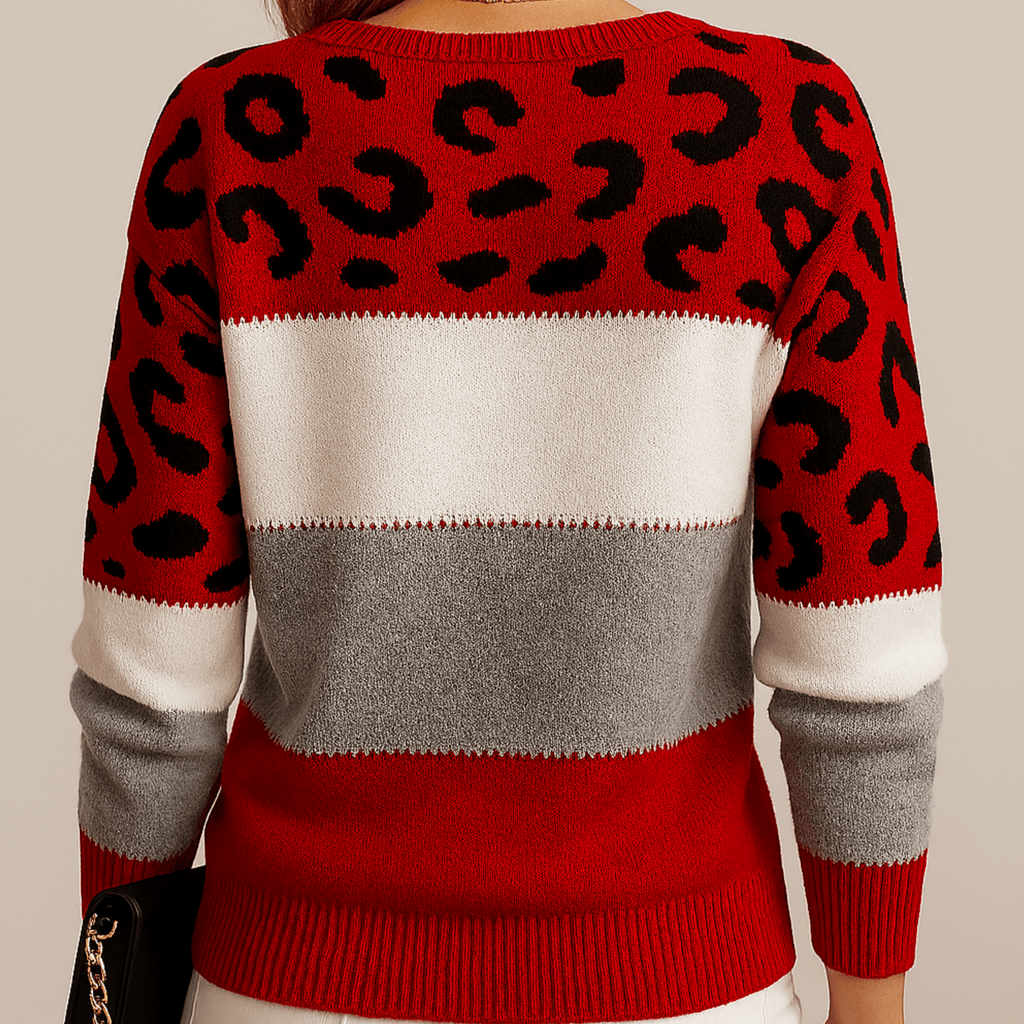 Pascaline | suéter casual con estampado de leopardo - vittoria stile