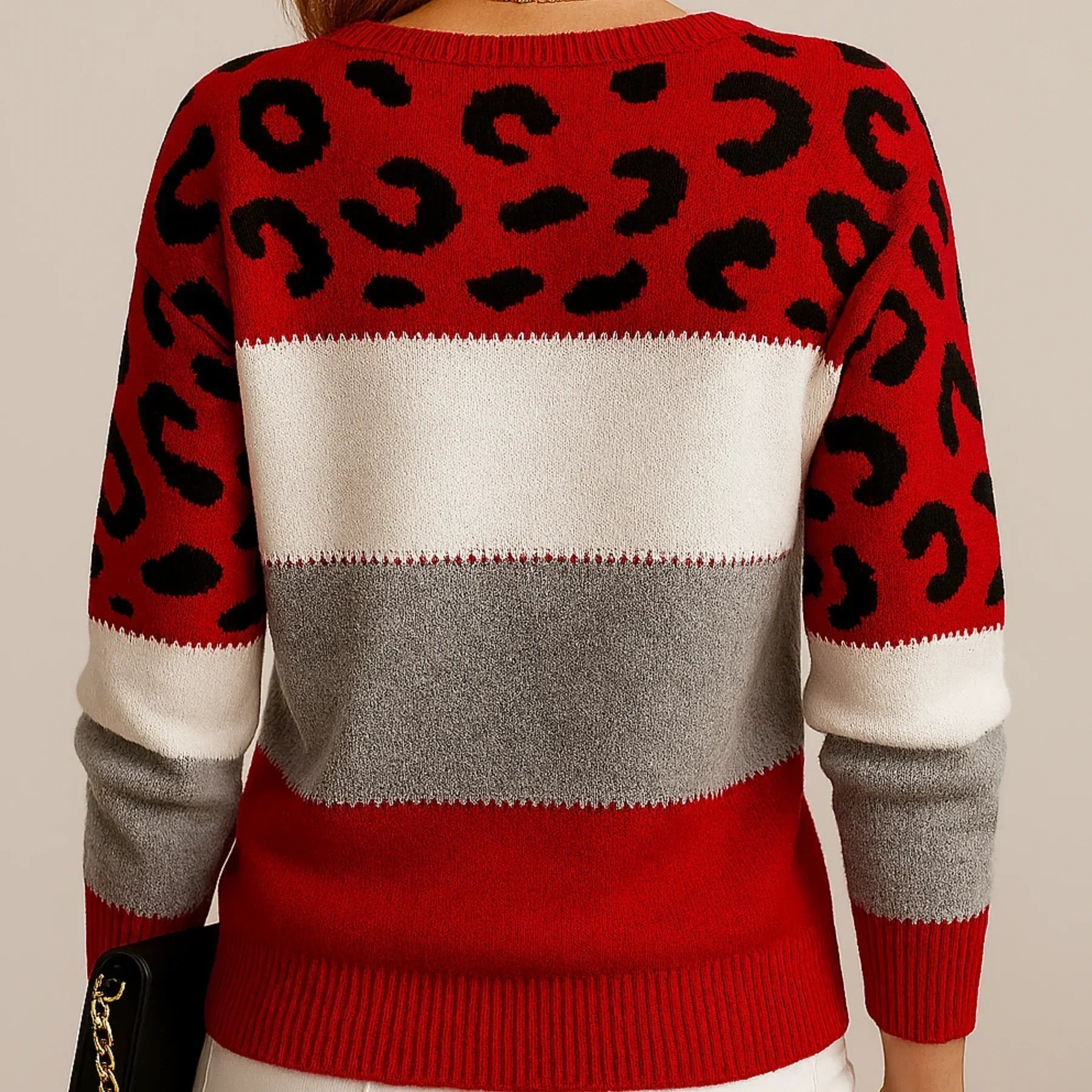 Pascaline | suéter casual con estampado de leopardo - vittoria stile