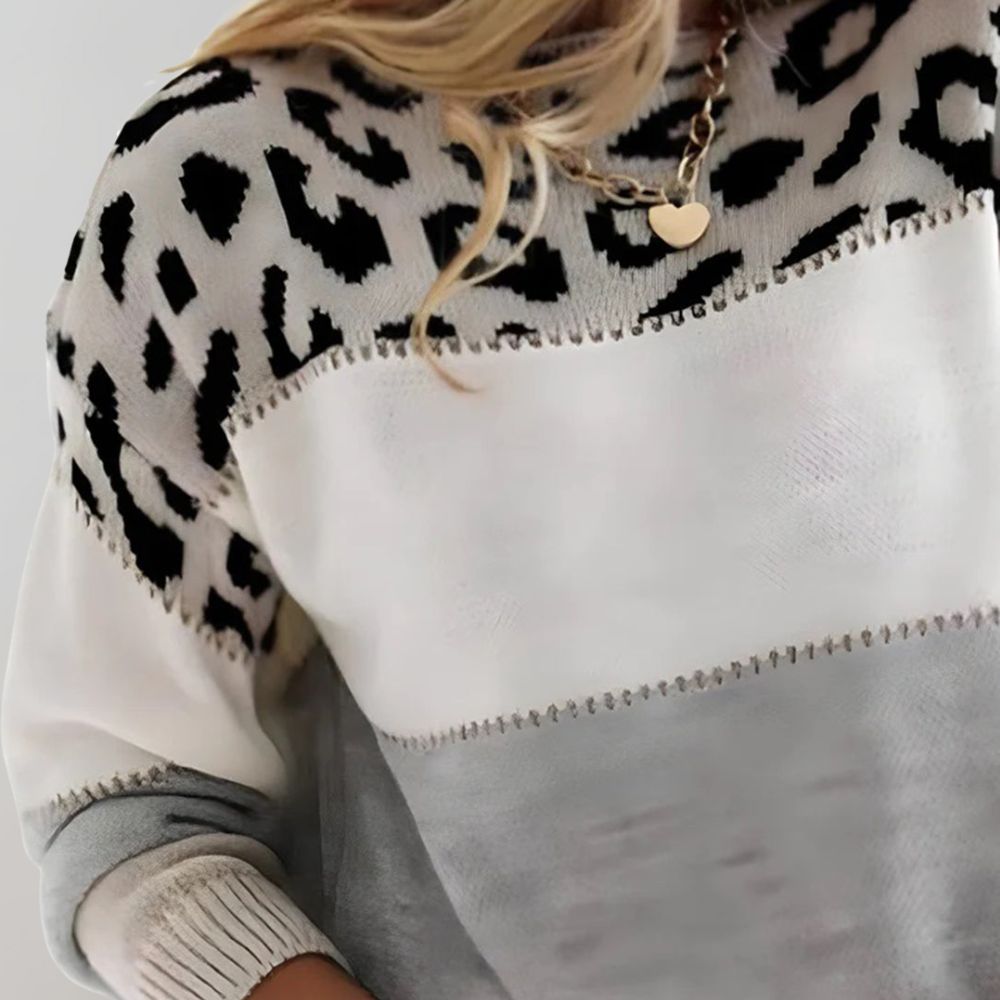 Pascaline | suéter casual con estampado de leopardo - vittoria stile
