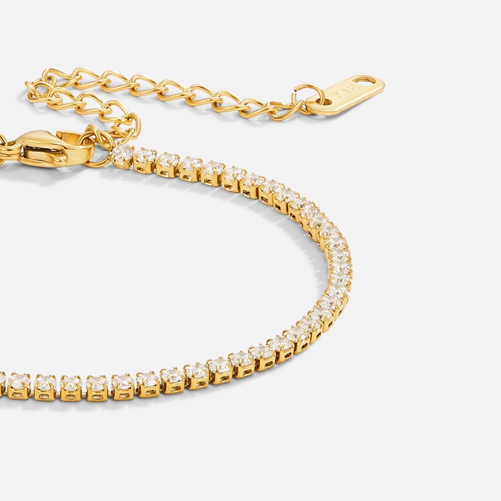 Pulsera de tenis dorada Cordelia - vittoria stile