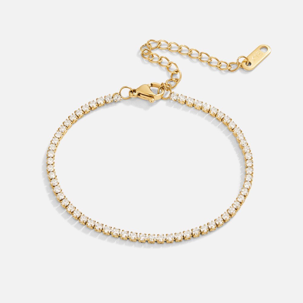 Pulsera de tenis dorada Cordelia - vittoria stile