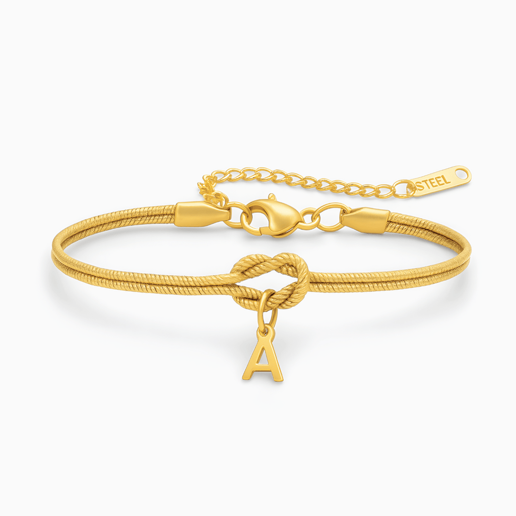Pulsera Nudo con Letra - vittoria stile