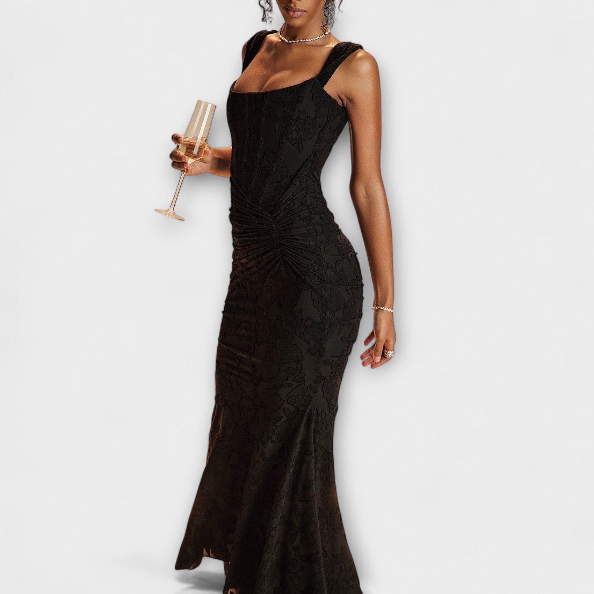 Renske - Vestido largo con corsé elegante y refinado - vittoria stile