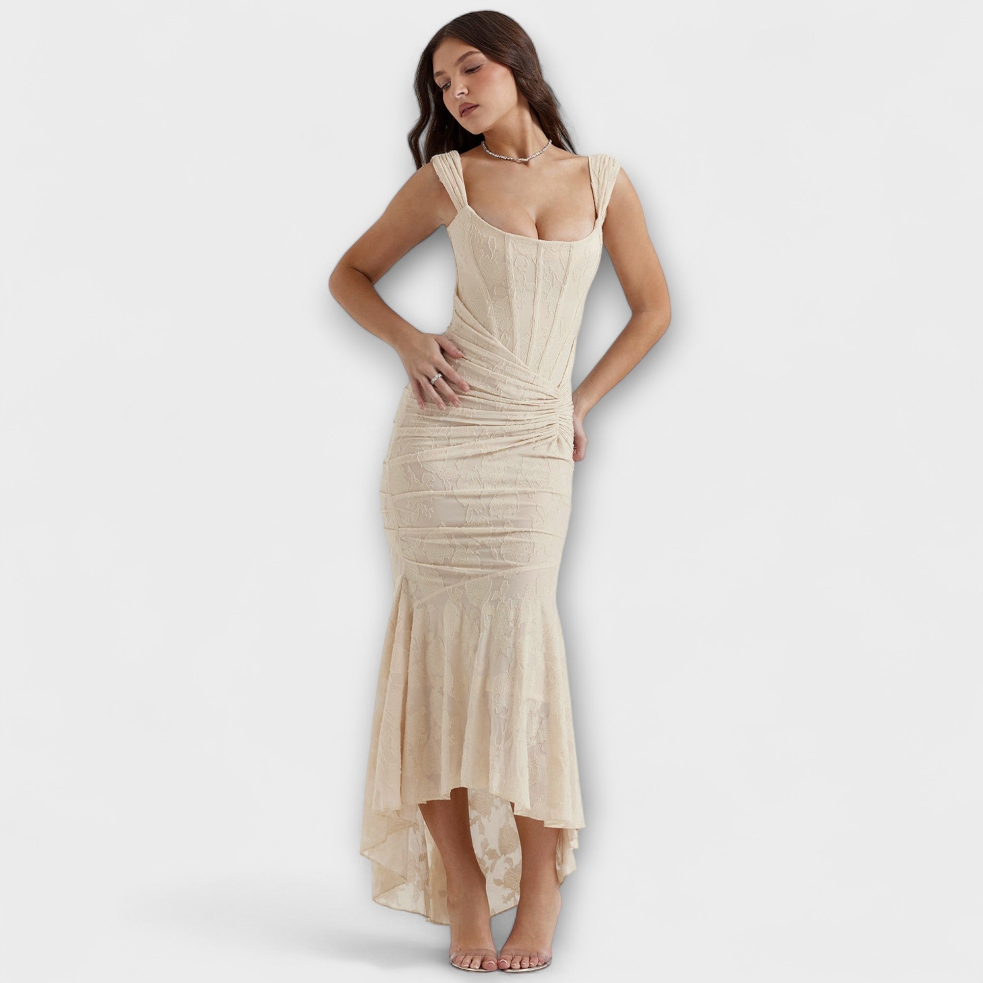 Renske - Vestido largo con corsé elegante y refinado - vittoria stile