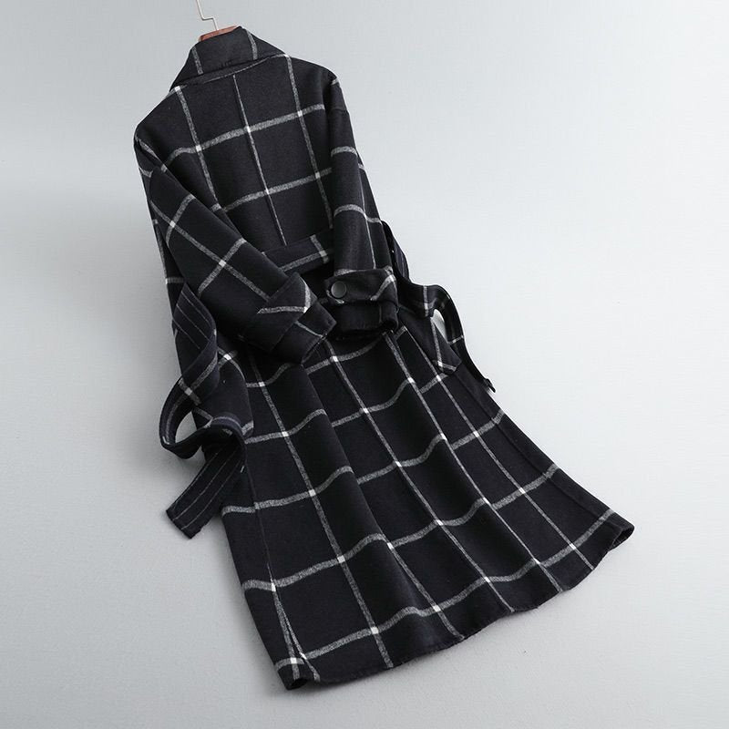Silvara | Abrigo Elegante a Cuadros de Lana - vittoria stile