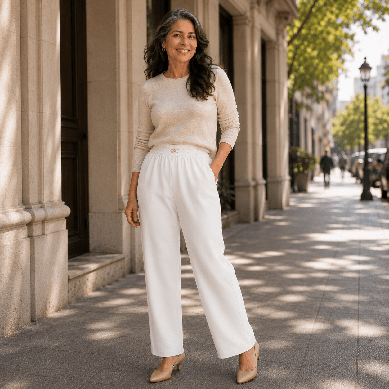 VELIA™ | Pantalón ligero de cintura cómoda y caída elegante - vittoria stile