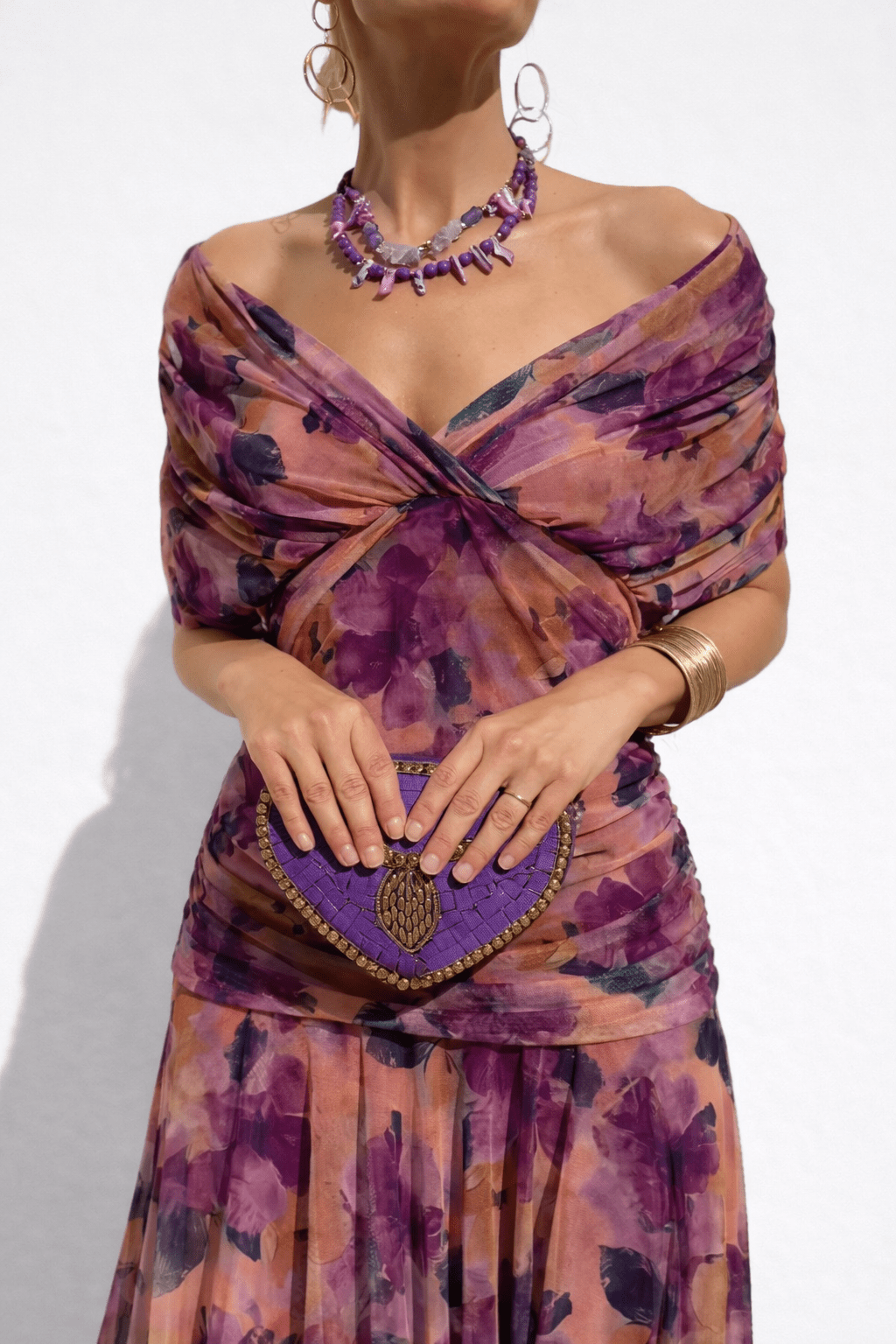 Velora™ | Vestido Floral Largo con Escote en V - vittoria stile