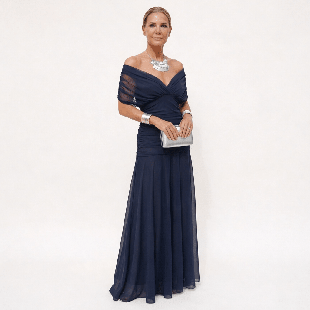 Velora™ | Vestido Floral Largo con Escote en V - vittoria stile