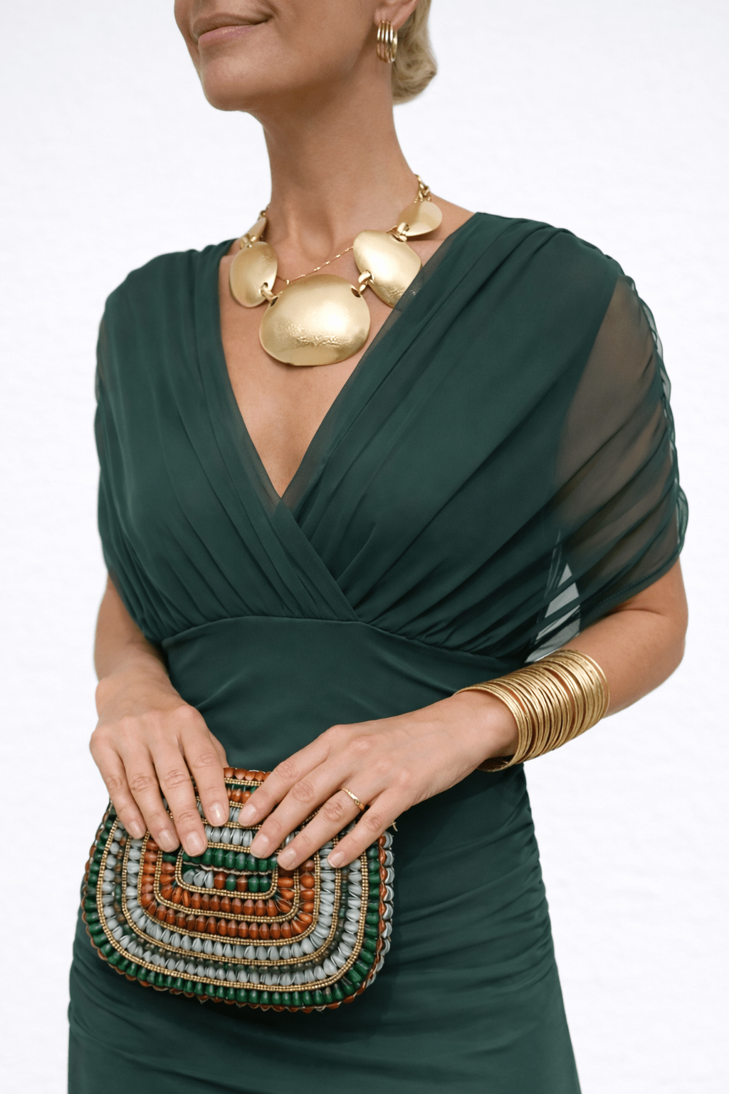 Velora™ | Vestido Floral Largo con Escote en V - vittoria stile