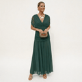 Velora™ | Vestido Floral Largo con Escote en V - vittoria stile