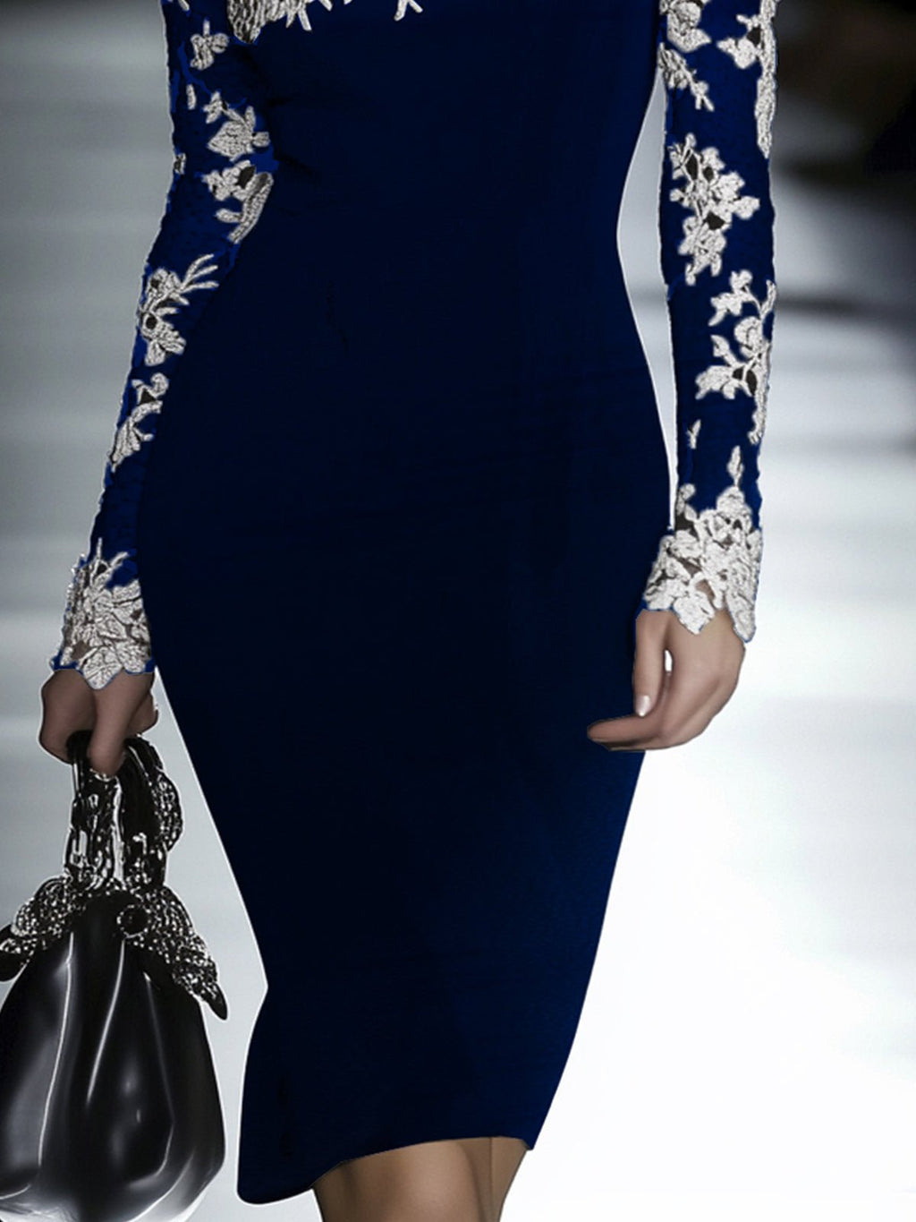 Vestido Bodycon de Encaje con Hombros Descubiertos - vittoria stile