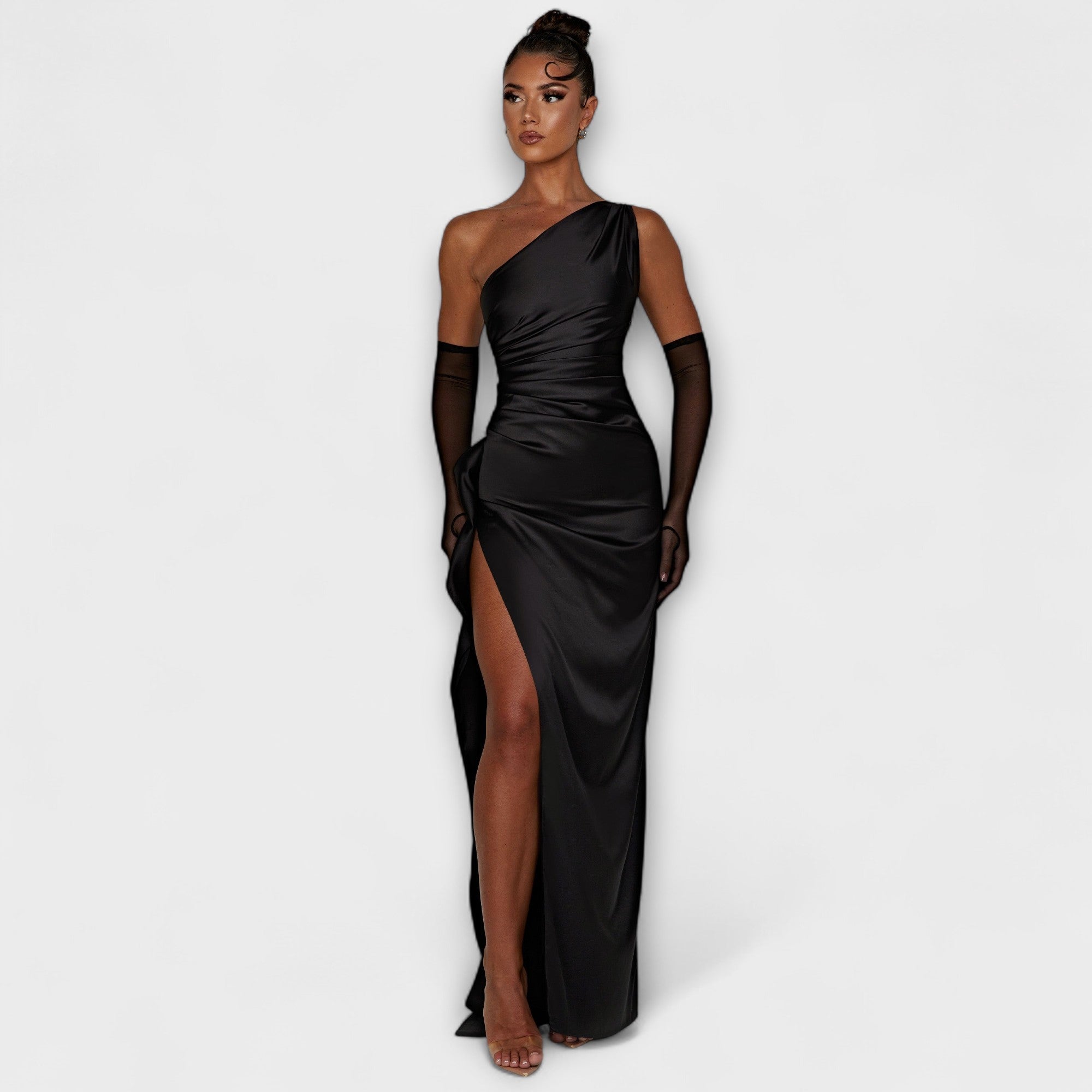 Vestido maxi de un solo hombro - vittoria stile