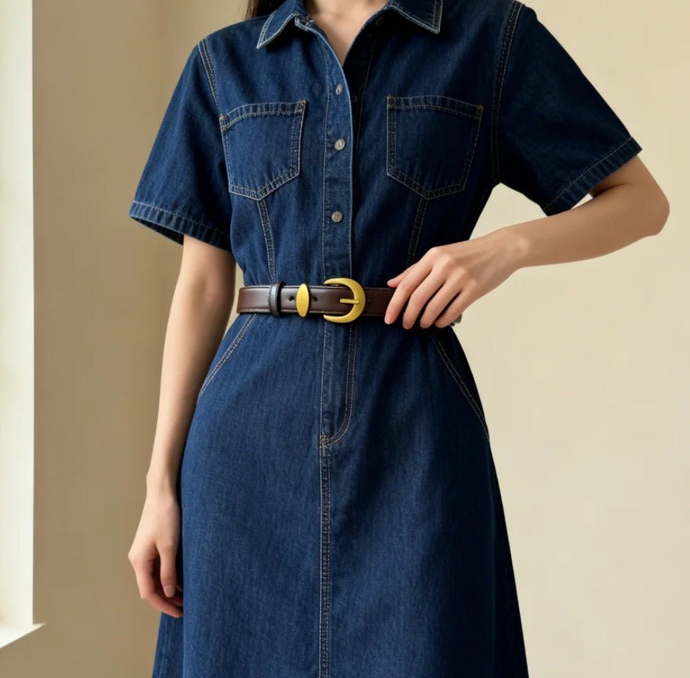 Victoria | Cinturón de cuero clásico con hebilla elegante - vittoria stile