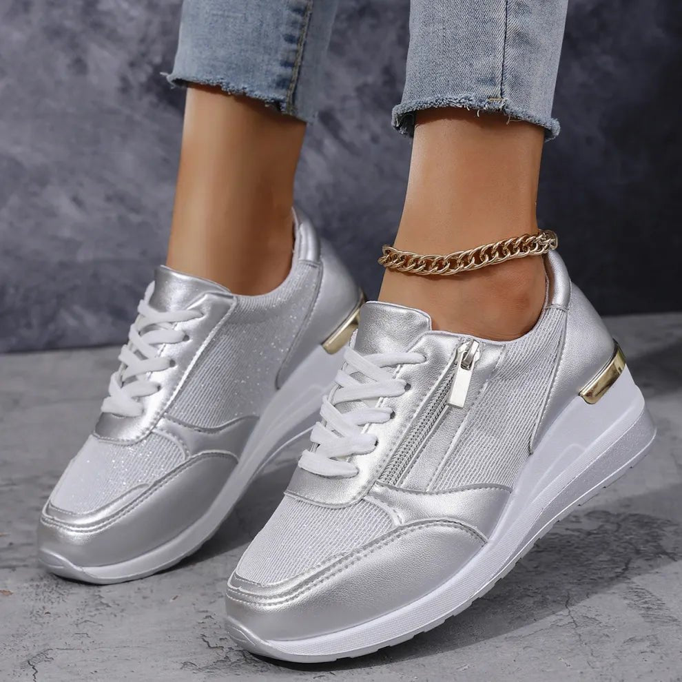Zapatillas cómodas con cremallera lateral - vittoria stile